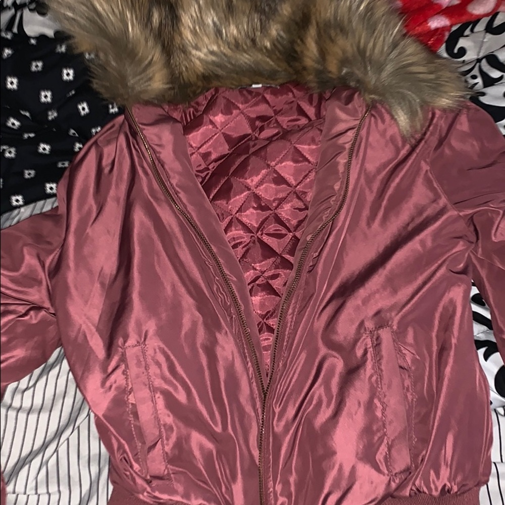Pink Jacket with fur